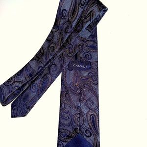 Canali tie, lightly worn.